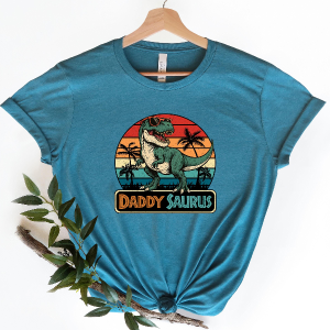 Daddysaurus Shirt Funny Dinosaur Dad Tee Fathers Day Gift