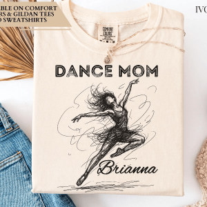 Dance Mom Line Art Shirt Comfort Colors Minimalist Dance Mama Tee Gift