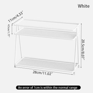 Double Layer Cup Storage Rack for Kitchen Counter and Tea Set Organizer