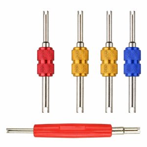 Dual-Size HVAC Schrader Valve Core Remover & Installer Tool for Automotive and Truck AC Systems