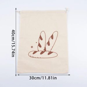 Eco Friendly Reusable Linen Bread Bag