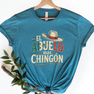 El Abuelo Mas Chingon Shirt Funny Spanish Grandpa Tee Gift