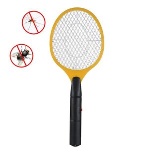 Electric Mosquito Swatter Racket with High Voltage Grid Portable Bug Zapper for Home Outdoor Use