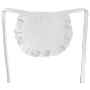 Elegant Ruffled Half Length Maid Kitchen Apron
