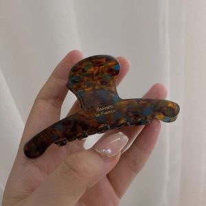 Elegant Vinegar Grip Hair Clip for Women - High-End Shark Clip Headwear for Back of the Head