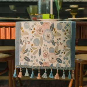 Farmhouse Lemon Floral Table Runner - High-Definition Citrus & Botanical Decor for Kitchen Islands, Coffee Tables, & Din