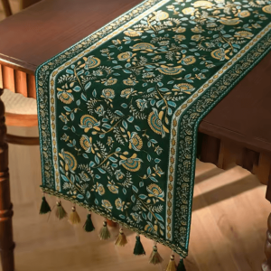 Farmhouse Lemon Floral Table Runner - Rustic Linen Decor for Kitchen & Dining