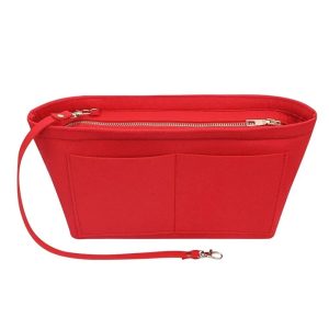 Felt Tote Bag Organizer - Portable Multi-Pocket Handbag Insert & Cosmetic Liner