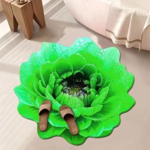 Floral Area Rug Soft Absorbent Carpet for Living Room Bedroom and Bathroom