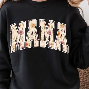 Floral Mama Crewneck Sweatshirt - Wildflower Mom Sweatshirt, Cute Spring Mom Gift