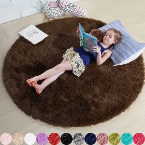 Fluffy Round Shaggy Rug | Ultra-Soft Nursery & Living Room Decor