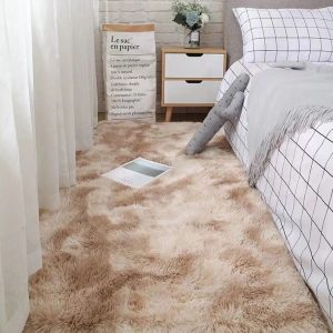 Fluffy Shag Area Rug Soft Tie Dye Carpet for Bedroom and Living Room