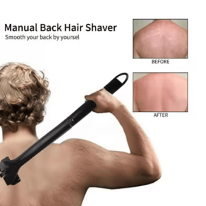 Foldable Back Shaver for Men - Adjustable Long Handle Body Hair Removal Razor
