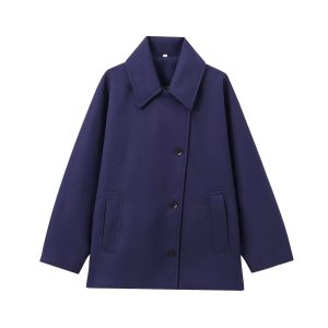 French Style Wool Blend Short Coat