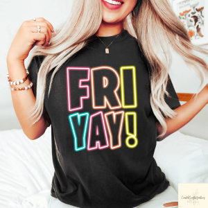 Friyay Teacher Shirt Colorful Funny Friday Teacher Appreciation Gift Tee