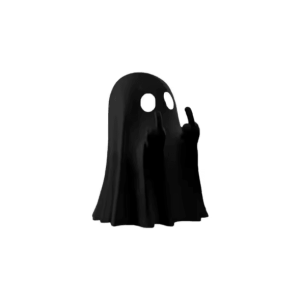 Funny Middle Finger Ghost Statue - Cute Spooky Halloween Table Decor