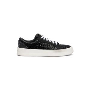 Gcds PATENT MONOGRAM BUCKET SNEAKERS