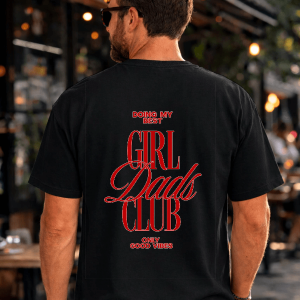 Girl Dads Club Shirt Oversized Trendy Dad Tee Fathers Day Gift Dad Shirt
