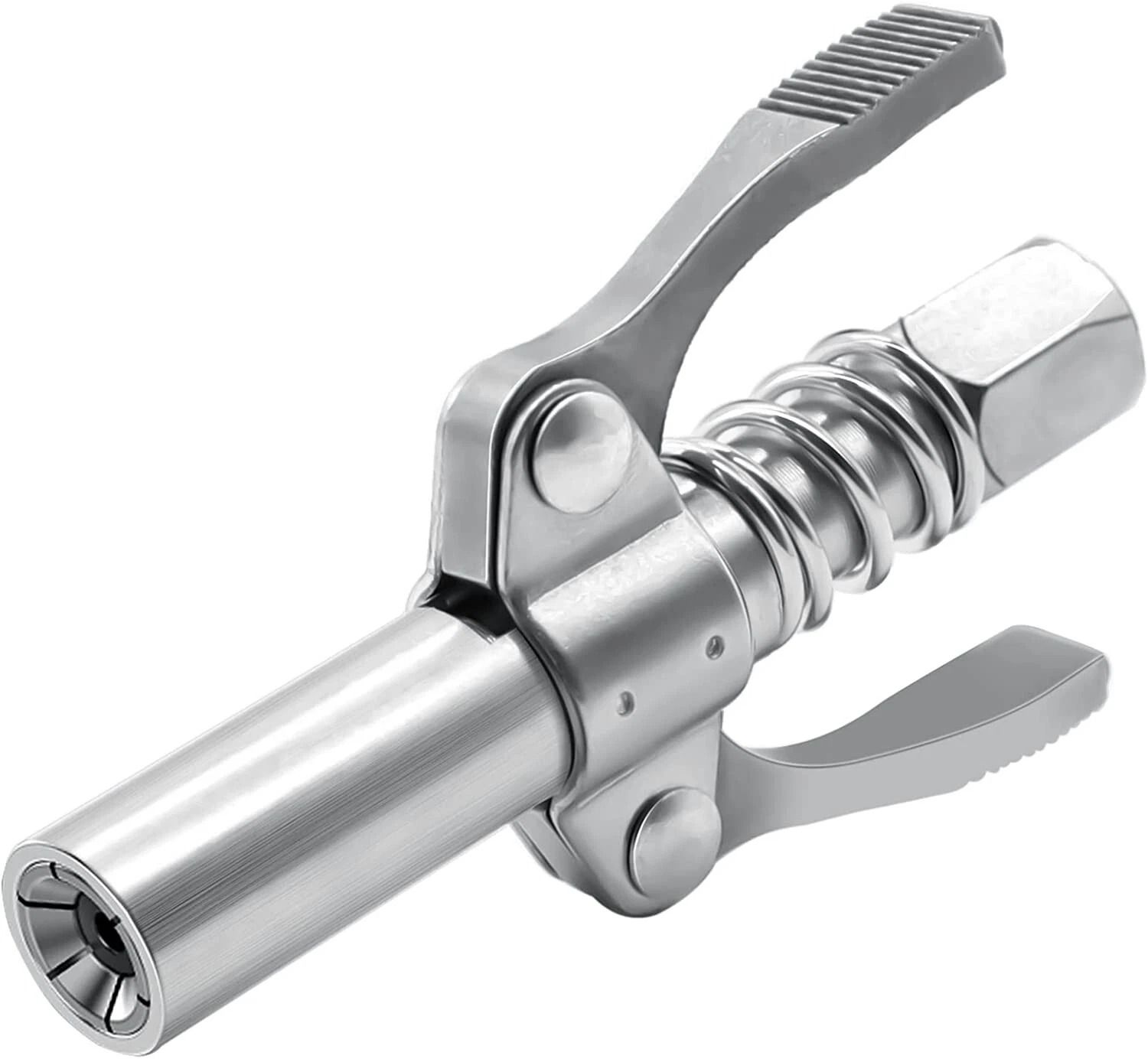 Grease Gun Coupler with Double Handle & High Pressure Quick Release Lock