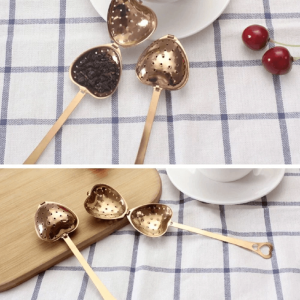 Heart Tea Infuser Set Stainless Steel Loose Leaf Tea Strainer Spoons