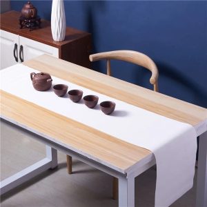 Heat-Resistant Woven Vinyl Table Runner - Non-Slip Washable PVC Tabletop Decor & Easy-Clean Plastic Dresser Cover