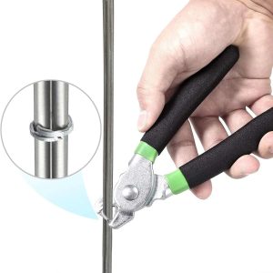 Heavy Duty Hog Ring Pliers Kit with Rings for Upholstery Repair & Seat Cover Installation