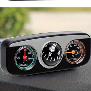 High Precision Dashboard Compass Thermometer Hygrometer Car Decor