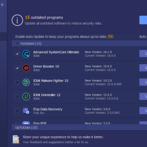 IObit Software Updater 6 Pro Key (1 Year / 3 PCs)