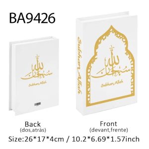 Islamic Kaaba Fake Book Storage Box Decorative Coffee Table Organizer