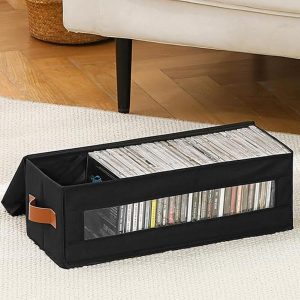 Large Capacity CD DVD Storage Box Organizer with Lid