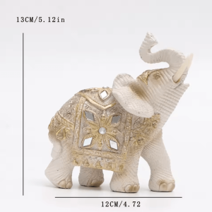Lucky Elephant Feng Shui Statue - Wealth Attraction Resin Home & Office Decor