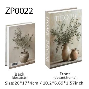 Luxury Decorative Book Storage Box Fake Book Decor Organizer