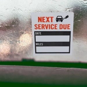 Made Oil Change Reminder Stickers Roll Count Clear Service Labels