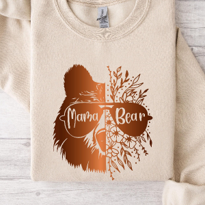Mama Bear Floral Sweatshirt Cozy Mom Life Crewneck Gift