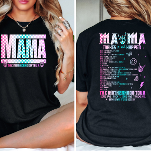 Mama Motherhood Tour Shirt, Rocker Mom Tee, Mother's Day Gift