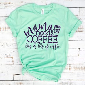 Mama Needs Coffee Shirt - Tired as a Mother Tee, Perfect Coffee Lovers Gift for Moms