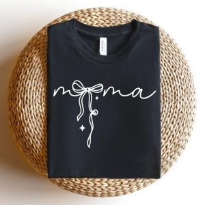Mama with Ribbon Shirt Coquette Mama Shirt Heart Design Perfect Mother's Day Gift