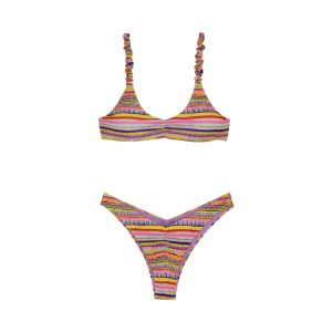 Me Fui - Bikini Righe Fantasia Multicolor MF24-0141X1