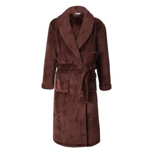 Men's Plus Size Thick Flannel Coral Fleece Robe