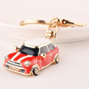 Mini Beetle Car Keychain Durable Metal Car Key Pendant Gift