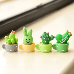 Mini Resin Succulent Cactus Set - Cute Desk, Car & Home Decor Bonsai (4PCS)