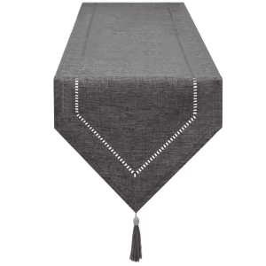 Minimalist Solid Linen Table Runner - Modern Easy-Care Dining & Coffee Table Decor