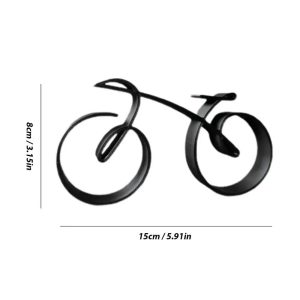 Minimalistic Bicycle Acrylic Sculpture | Modern Linear Bike Ornament & Creative Office Decor