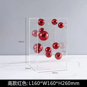 Modern Acrylic Display Box Decorative Cube for Home and Shelf Styling