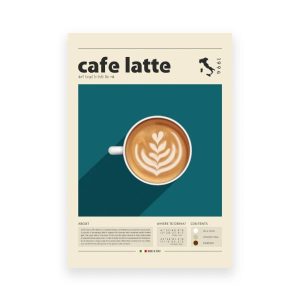 Modern Coffee Culture Art Print | Espresso & Latte Canvas Painting | Minimalist Cafe Shop & Kitchen Wall Decor