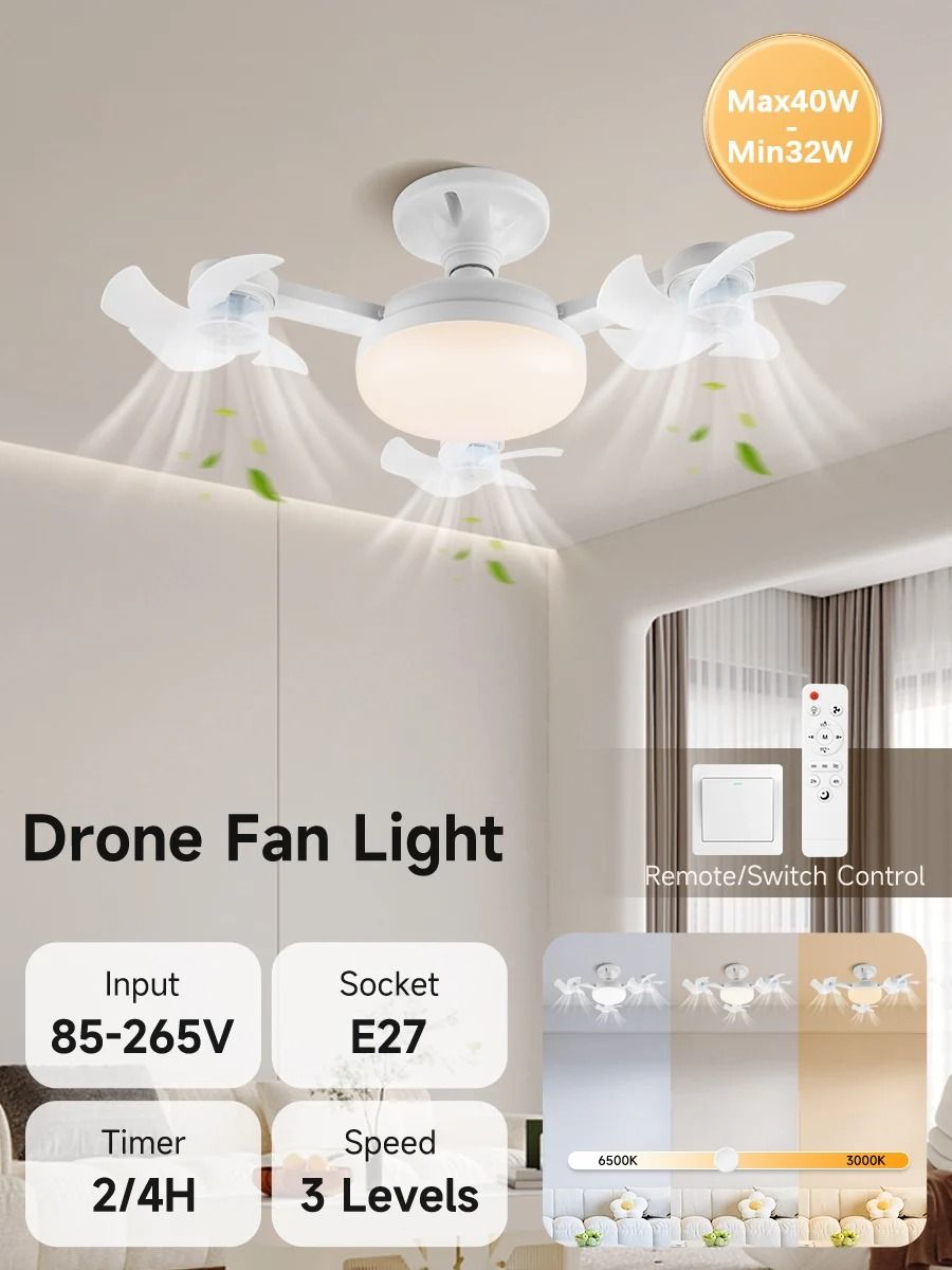 Modern Integrated Smart LED Ceiling Fan & Illumination System