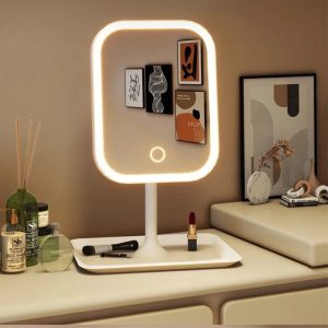ModernGlow 3-Color LED Vanity Mirror, Premium Desktop Makeup & Dressing Mirror