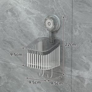 Multi-purpose Wall Mounted Rotating Rack for Bathroom and Kitchen Storage Punch-free Suction Cup Spice Holder