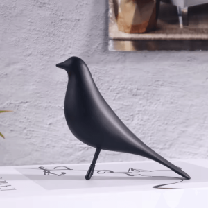 Nordic Minimalist Bird Sculpture - Elegant Resin Figurine for Modern Home Decor