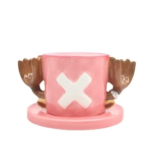One Piece Hat Shaped Ceramic Mug with Saucer for Anime Fans